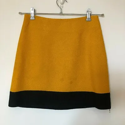 $7.26 • Buy PreLoved: Monton Skirt Yellow & Black Size UK10 EU36