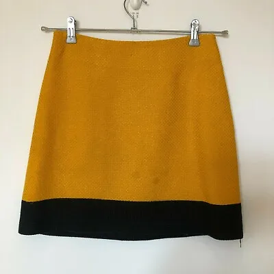 PreLoved: Monton Skirt Yellow & Black Size UK10 EU36 • $6.23