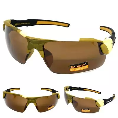 Men's MILITARY TACTICAL Wrap Around Safety Camouflage SUNGLASSES Anti Glare Lens • $14.99