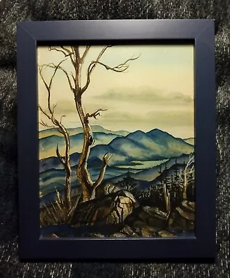  Vintage Watercolor Landscape Painting Signed F. B. McFadden  Stunning Technique • $149