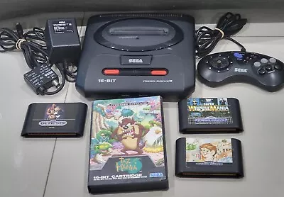 Sega Mega Drive Ii Console Pal With 4 Games • $199