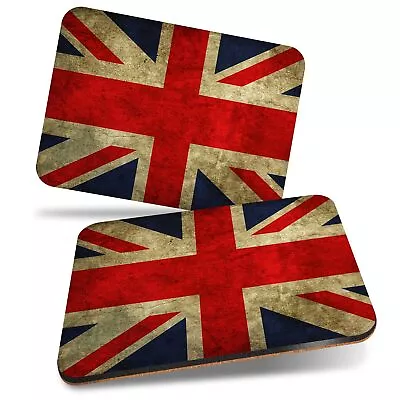 2x MDF Cork Placemat 29x21.5cm Vintage Union Jack Flag Distressed #8887 • £19.99