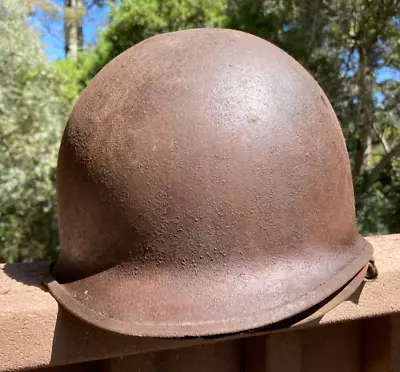 WW2 US Army Military M1 Helmet Steel Pot Shell Swivel Bale Rear Seam RS SB • $19.15