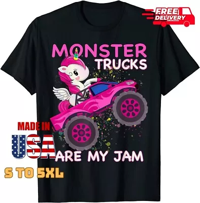 Monster Truck Are My Jam Girls Like Monster Trucks T-shirt Freeship • $9.21