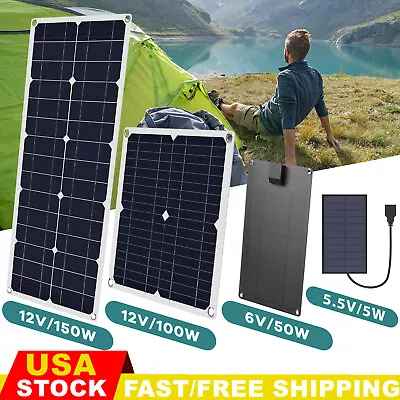 100/150W Watt 12V Monocrystalline Solar Panel High Efficiency 5W/50W 6V Portable • $11.95