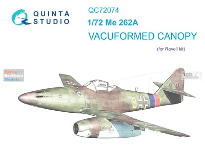 QTSQC72074 1:72 Quinta Studio Vacuformed Canopy - Me262A (REV Kit) • $12.14