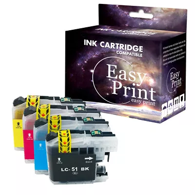 4PacK Ink Fits Brother MFC-230C MFC-240c MFC-885c MFC-465cn MFC-5860 LC51 LC-51 • $6.85