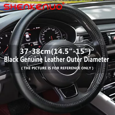 15  Steering Wheel Cover Black Genuine Leather For Mercedes-Benz AMG 2019 US • $23.75