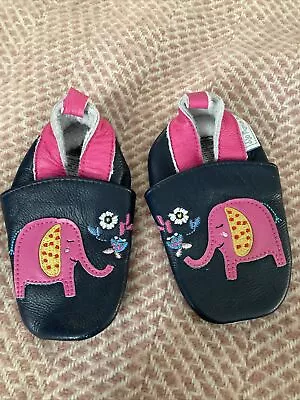 Jojo Maman Bebe 6-12 Month Baby Leather Slipper Shoes  • £3