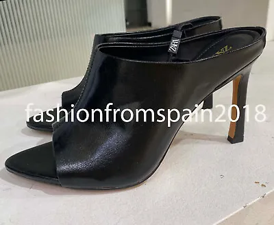 Zara New Woman High-heel Mules Shoes Black 35-42 2313/310 • $77.77