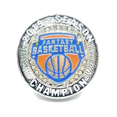 Fantasy Basketball 2019 Season #1 Winner Ring World Champion Silver Plated Rings • $25.90
