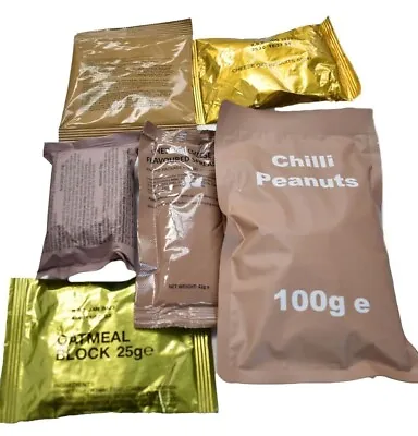 £0.99 • Buy Genuine Army Military Ration Pack Meals Sweets Breakfast Bars Snacks MRE Food