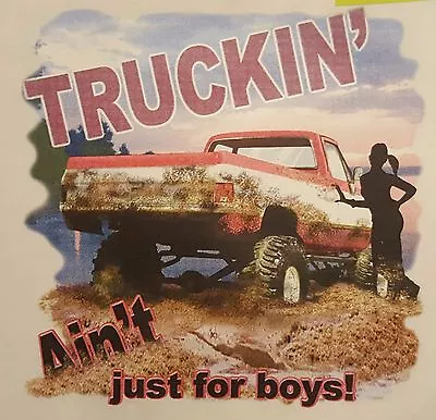 Truckin' Ain't Just 4 Boys 4x4 Truck Muddin' Girls Hooded Sweatshirt #52 Hoodie • $19.99