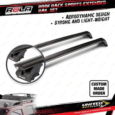 $497.95 • Buy 2 X Rola 1250mm Sports Extended Rail Roof Rack Bars For Ssangyong Rexton Y400 V2