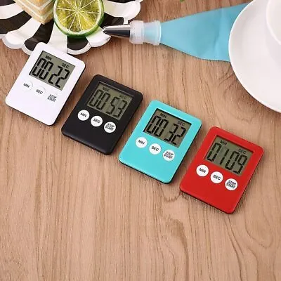 £2.99 • Buy Slim Magnetic LCD Digital Kitchen Countdown Timer Cooking Multi Purpose Alarm