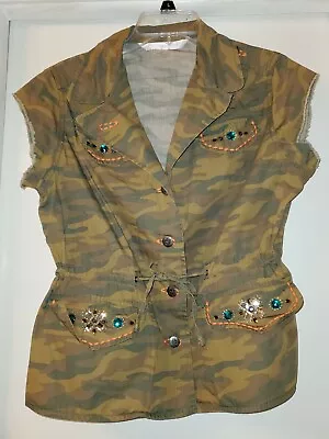 Victoria Secret Camo Vest Medium Bling Pockets  • $26.99