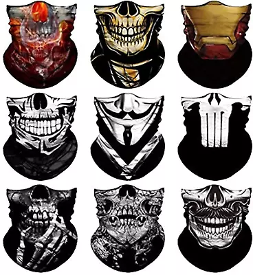 Neck Gaiter Mask For Men Women Seamless Bandana Rave Face Cover Mask Magic ... • $40.28