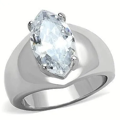 3.5CT Marquise Solitaire Cubic Zirconia Wedding Promise Cocktail CZ Ring • $13.59