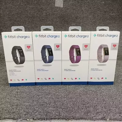NEW Fitbit Charge 2 HR Fitness Activity Tracker- Black/Blue/Purple/Gold- (S + L) • $68.88