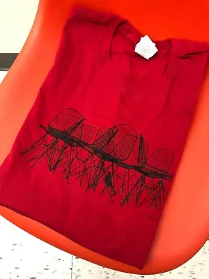 £9.71 • Buy Eames Wire Chair & Bird T-Shirt Red - Youth