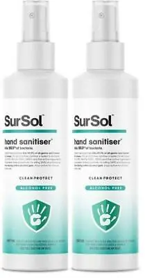 2 X Sursol Alcohol Free Hand Sanitizer Anti-Bacterial Gel Spray 250ml • £8.99