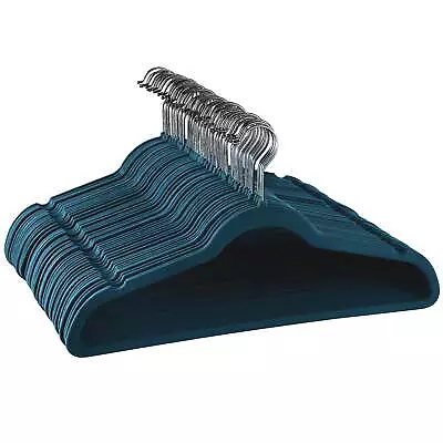  Home 50 Piece Flocked Velvet Clothes Hangers With Stainless Steel Swivel H • $31.19