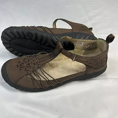 JBU By Jambu Sahara Mary Jane Flat Women Size 9M Brown Leather  Hiking Sandals • $22