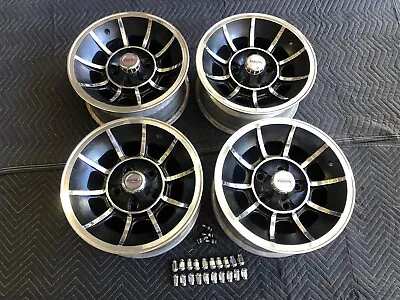 (4) POLISHED 15x7 VECTOR STYLE WHEELS CHEVY 5 ON 5 CHEVY C10 VAN NICE • $1250