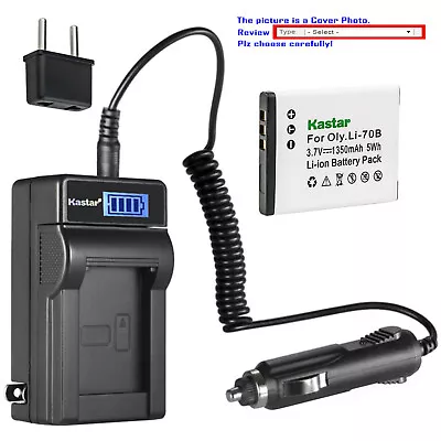 Kastar Battery LCD AC Charger For Olympus Li-70B DC103 ACD-317 FE4020-3 FE5040 • $8.99