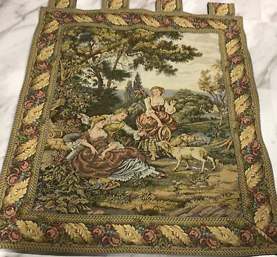 French TapestryMedieval RomanticHome Décor Tapestry 27.5” W. 35.5”L Lined • $120