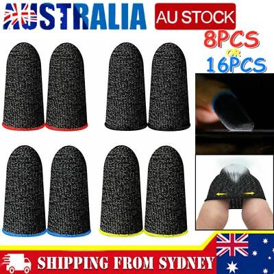 $5.56 • Buy 4Pairs Mobile Finger Sleeve Gaming Game Controller Sweatproof Gloves Touchscreen
