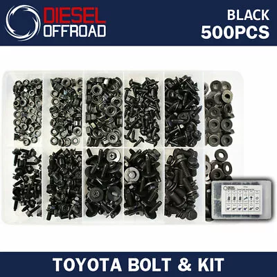 Bolt & Nut Kit 500 Pcs For Toyota Corollaae86ae71ke70celicamr2panel Bolts • $88