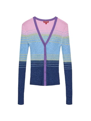 $125 • Buy STAUD Cargo Ribbed Colorblocked Cardigan Size L