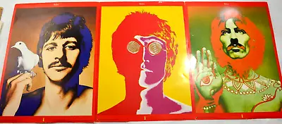 Beatles Psychedelic Color 1967 Color Mini Posters 3 Of 4 Apple 2000  11 X 8  • $25.95