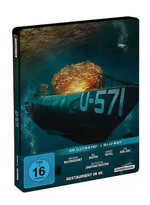 U-571 - Mission Im Atlantik (4K UHD + Blu-ray Steelbook) NEU & OVP • £51.27