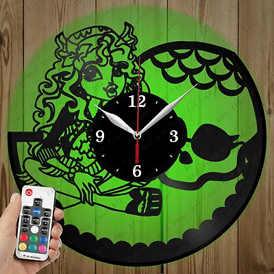 LED Vinyl Clock Monster High Doll LED Wall Art Decor Clock Original Gift 6526 • $39.42