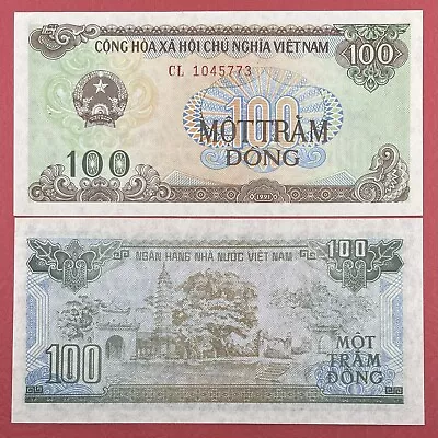 Viet Nam 100 Dong 1991  Small Serial Digits  Pick# 105a UNC. #PL1681 • $1.99