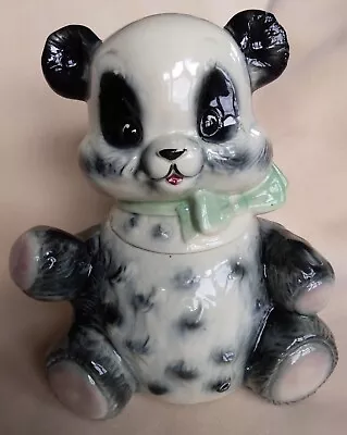 Vintage Brush Mccoy Panda Cookie Jar Midcentury Pottery Art Rare • $44