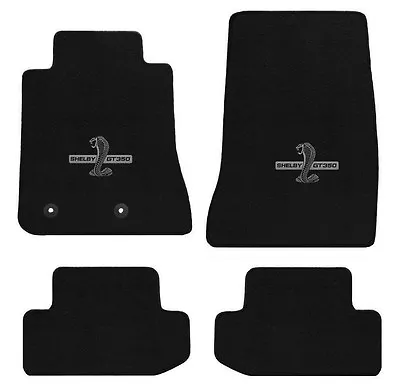 NEW! 2015-21 Ford Mustang Black Floor Mats Carpet Shelby Cobra Snake GT350 Logo • $180.99