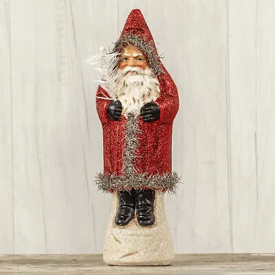 $45 • Buy Belsnickle Santa Figurine W/tree, Red Glitter, Tinsel, 11 , Ragon House  NWT