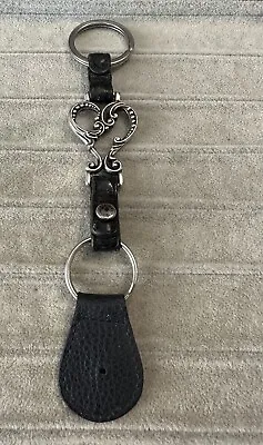 Vintage Brighton Heart & Leather Key Fob Keychain • $15