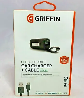 Griffin PowerJolt Mobile 10W Ultra-Compact Car Charger Micro USB New NIB • $6.88