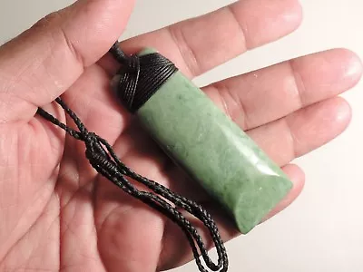 New Zealand Maori Greenstone Pounamu LIGHT GREEN INANGA Nephrite Jade LONG TOKI! • $101.25