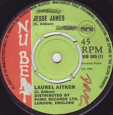 Laurel Aitken - Jesse James (7  Single) (Very Good (VG)) • £29