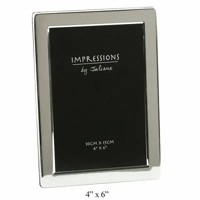 Silver Plated Flat Edge Picture Photo Frame In Size - 6x4 5x7 6x8 - By Juliana • £13.97