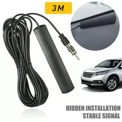 Car AM FM Stereo Radio Antenna Internal Glass WindscreenA Mount Amplified Aerial • £7.82