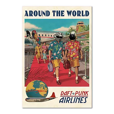 Daft Punk Poster | Around The World Album Retro Art | High Quality Prints • $14.44