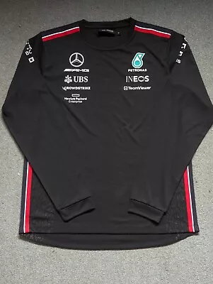 Mercedes AMG Petronas F1 Team Long Sleeve T-Shirt Black 2023 - Medium • £20