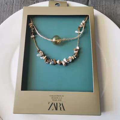 $15.99 • Buy New 2pcs Zara Loose Stones Necklace Adjustable Gift Fashion Women Party Jewelry