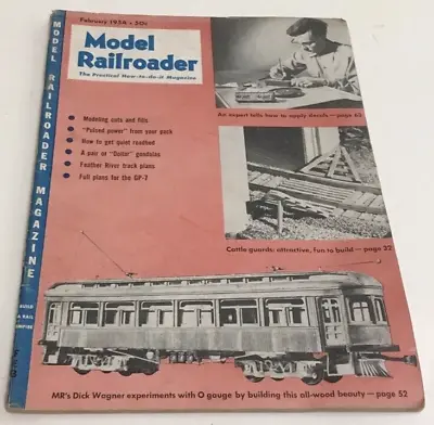 Vintage Feb 1954 MODEL RAILROADER How To Do It Toy Train Locomotive Magazine • $11.21